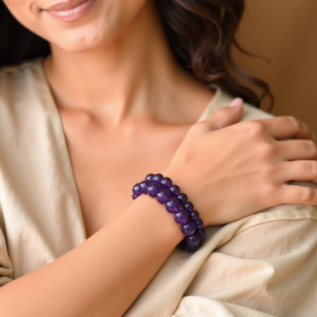 "Symbol of Soothing" Bracelet in Amethyst