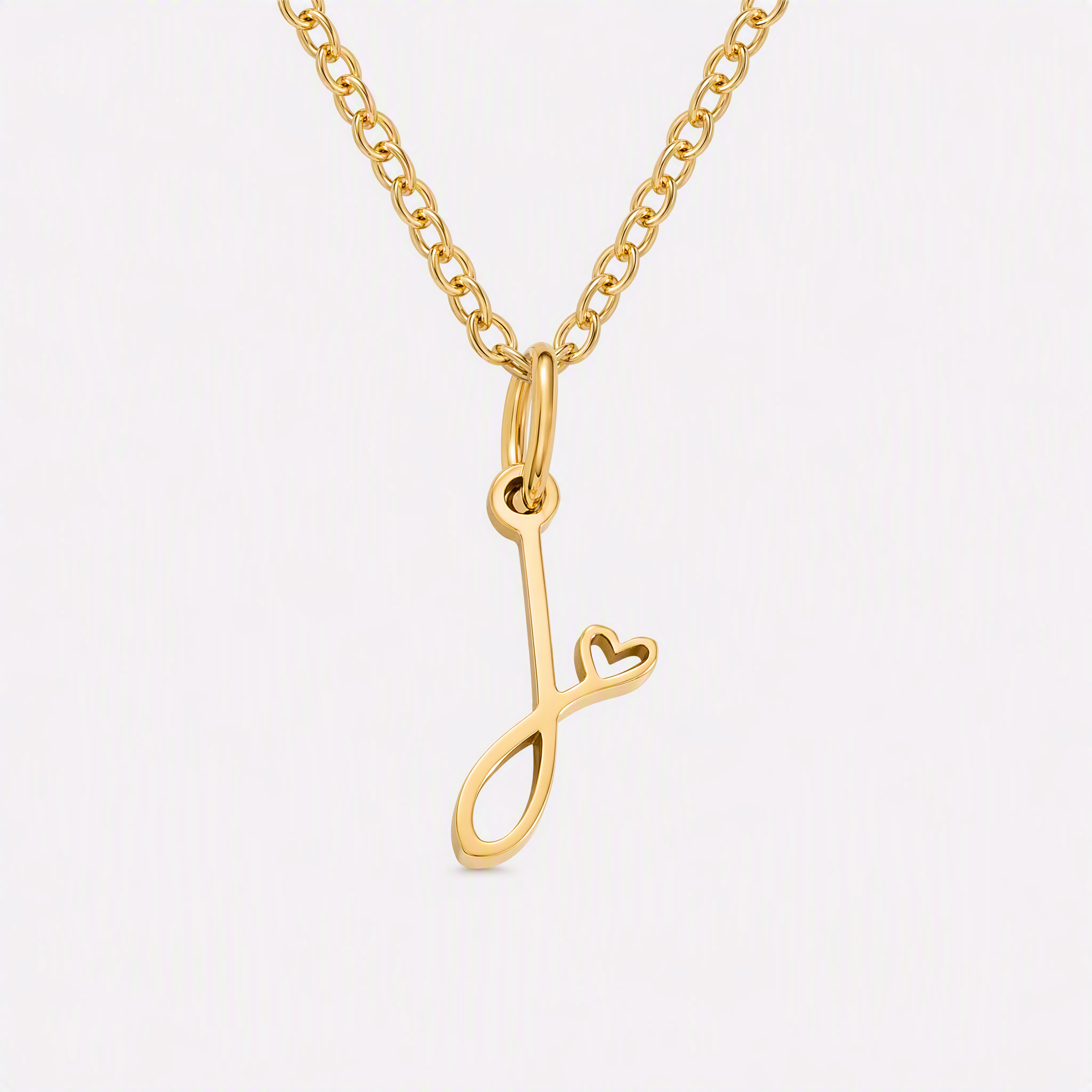 Carina Heart Initial Necklace