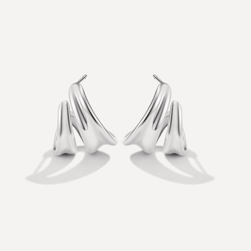 Ernesta Ridged Hoops