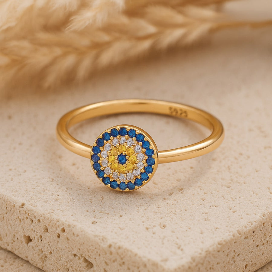 Blue Eye Ring - Mediterranean Sparkle