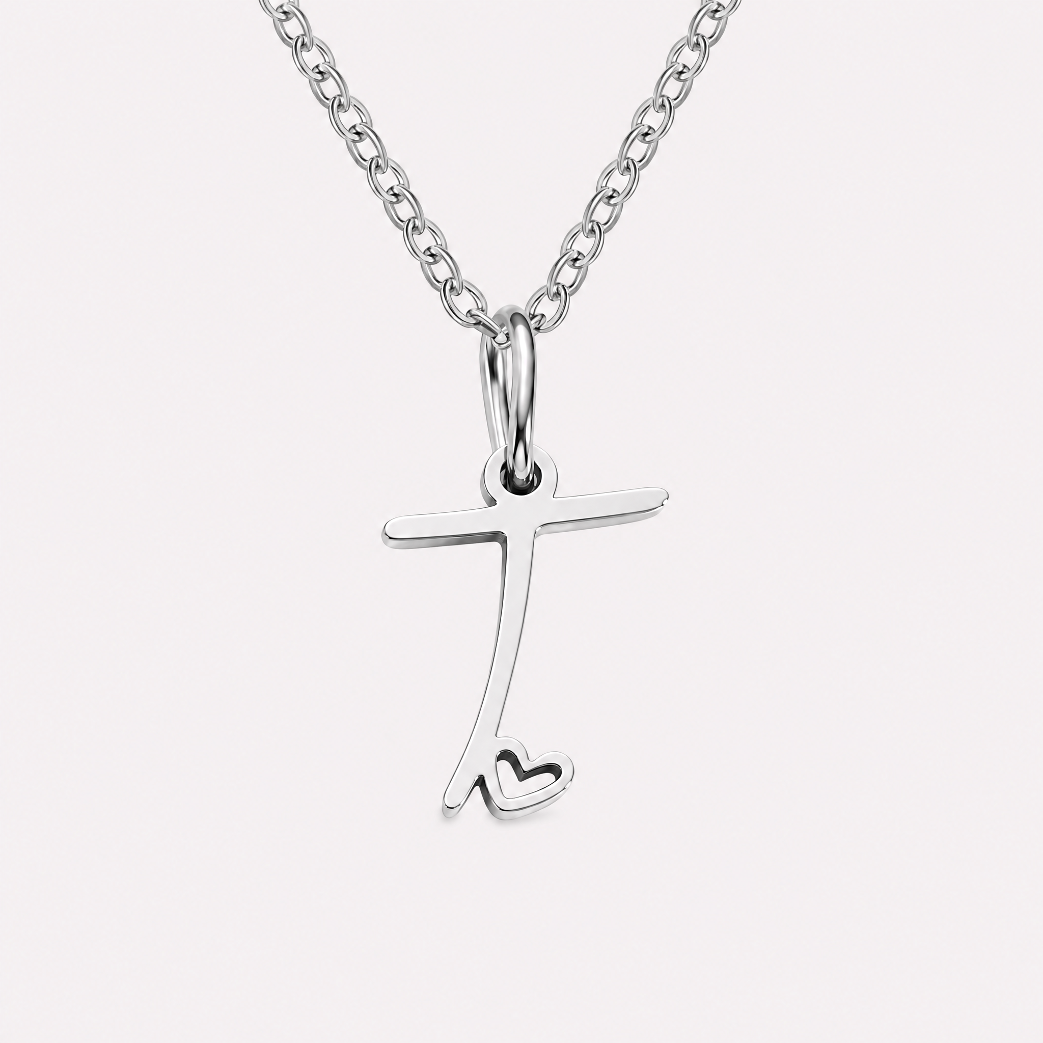 Carina Heart Initial Necklace