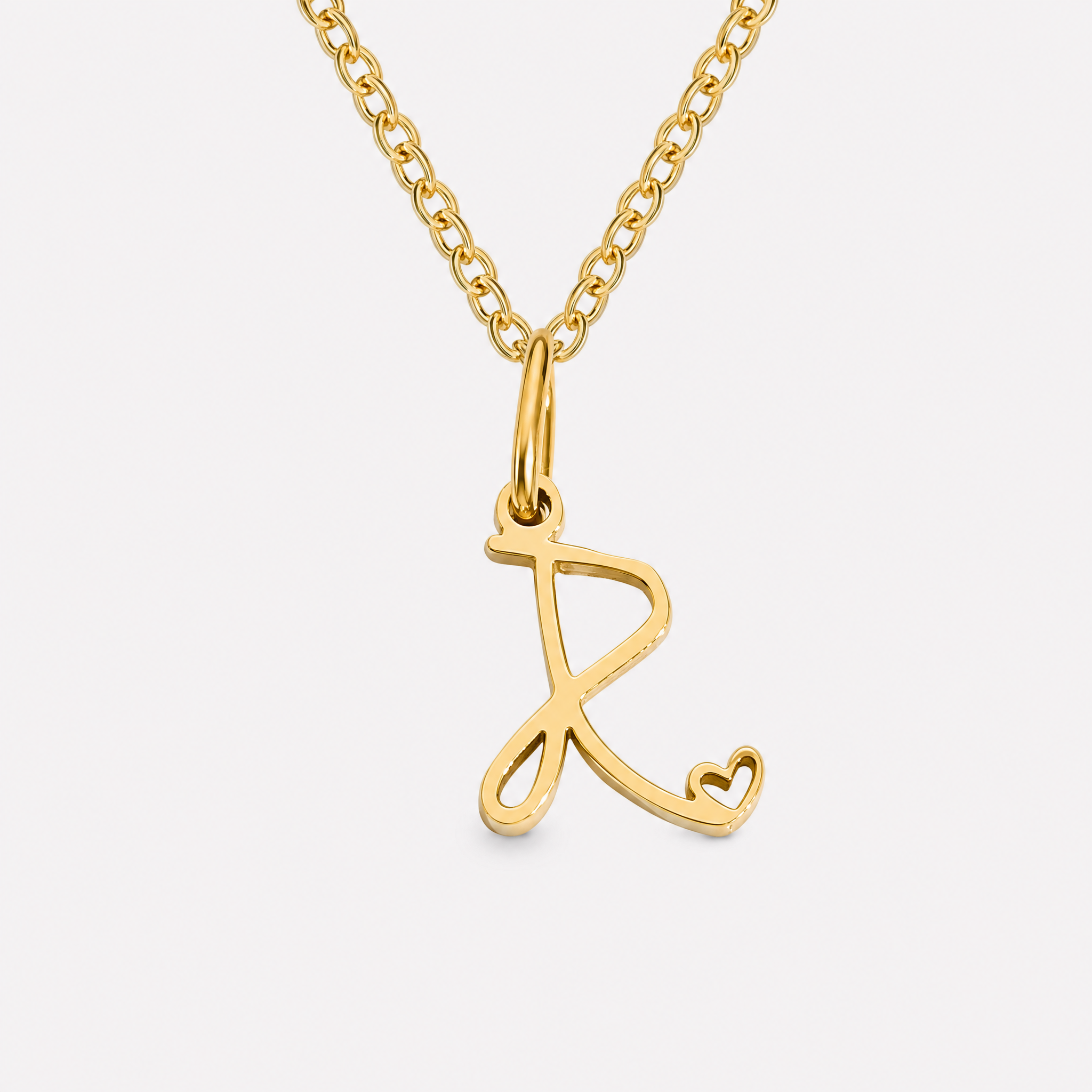 Carina Heart Initial Necklace