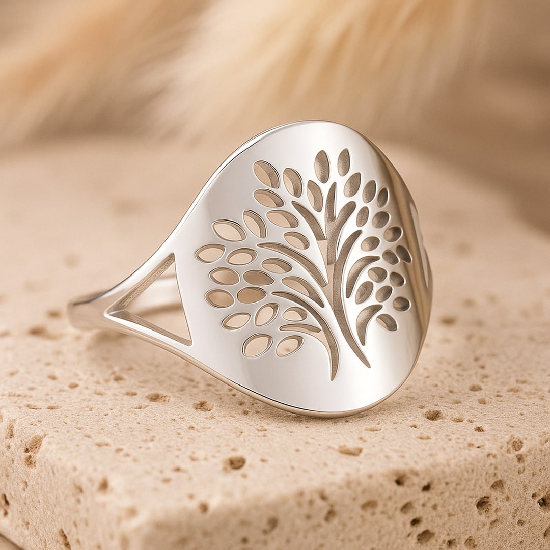 Tree of Life 7 Chakras Ring