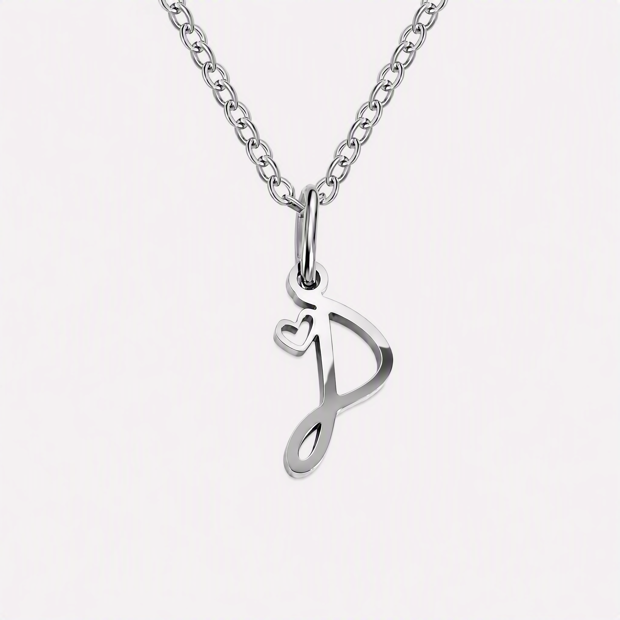 Carina Heart Initial Necklace