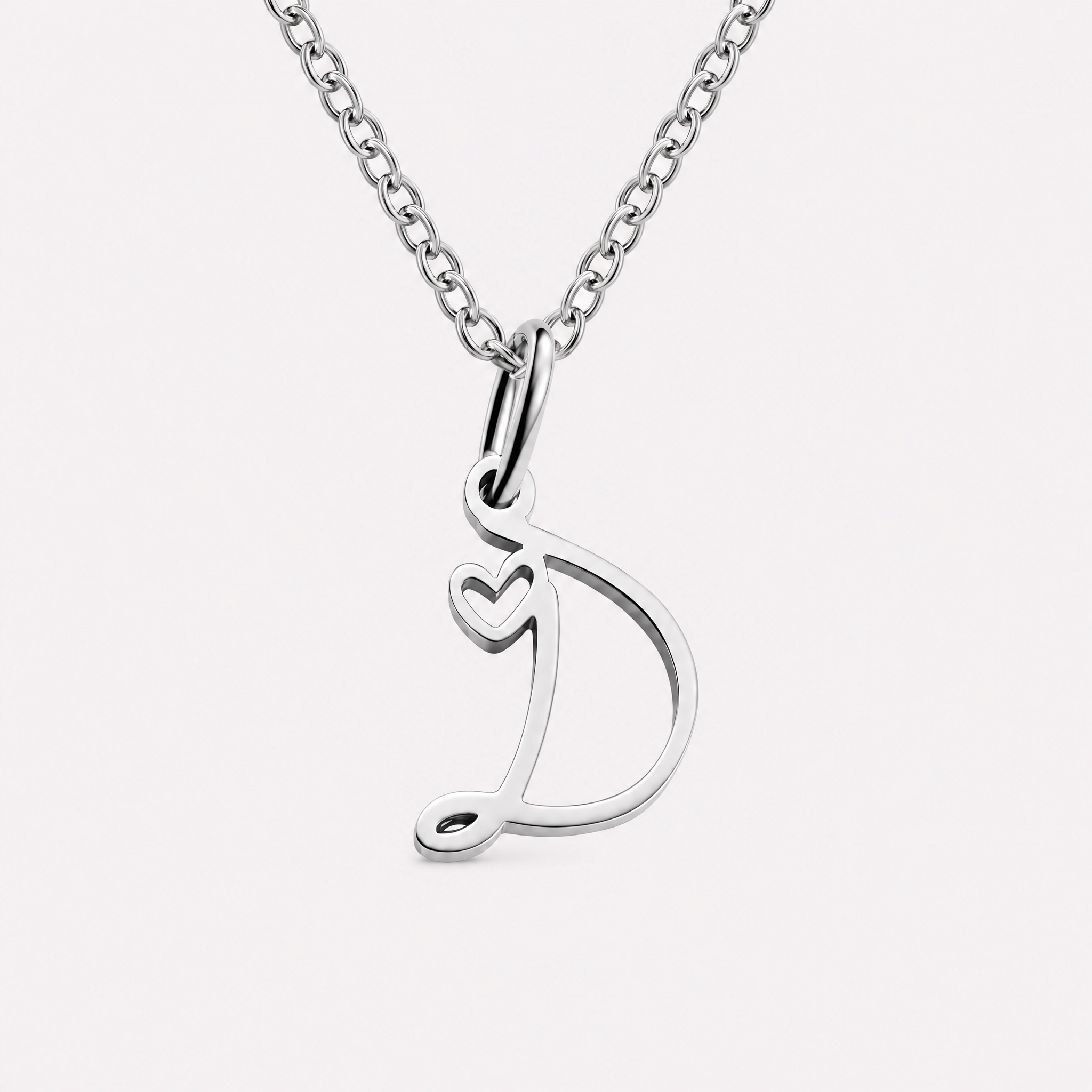 Carina Heart Initial Necklace