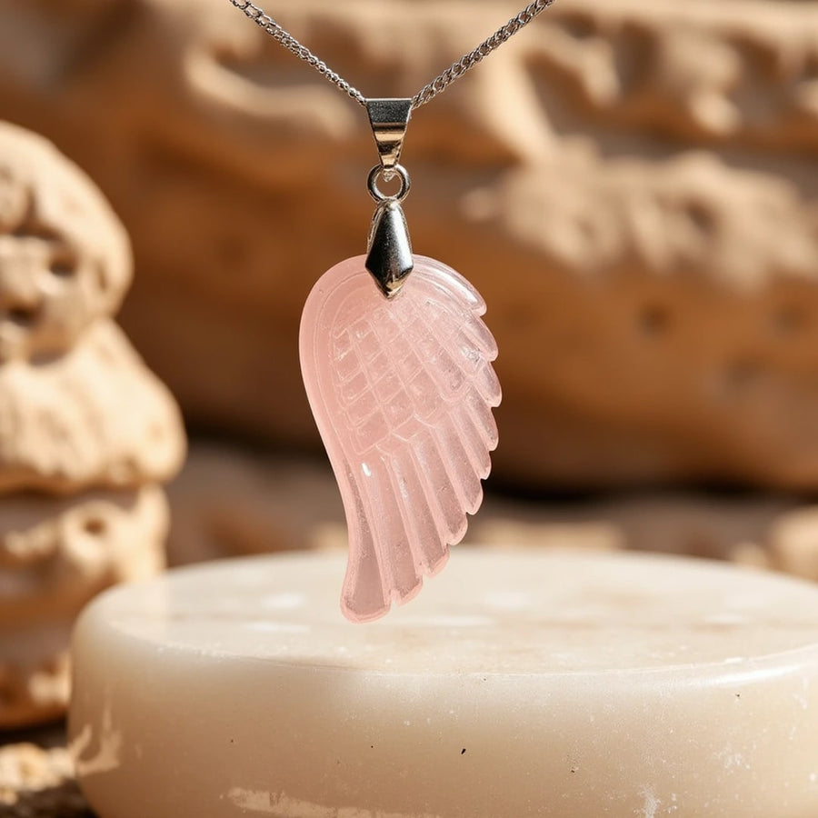 "Light Wing" Pendant in Natural Stone