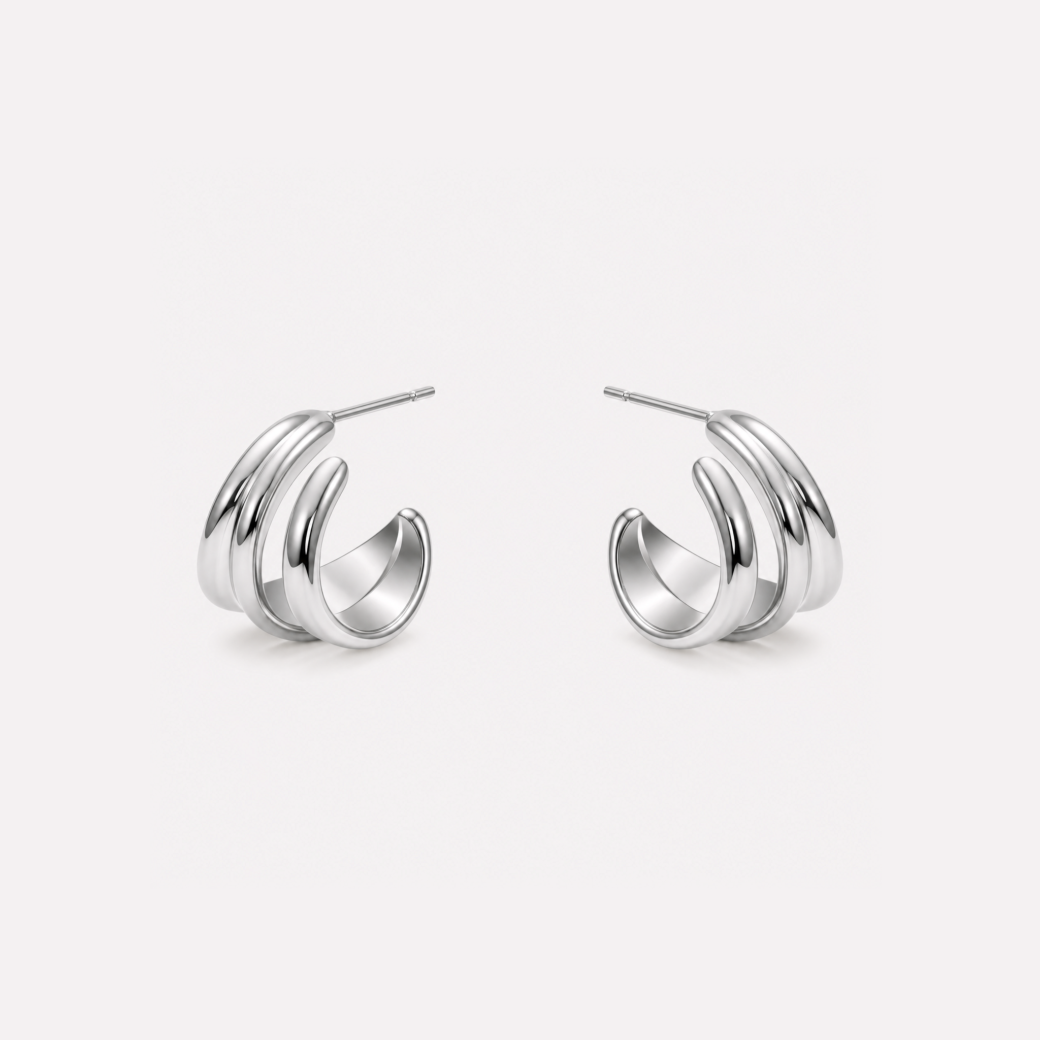 Ernesta Ridged Hoops