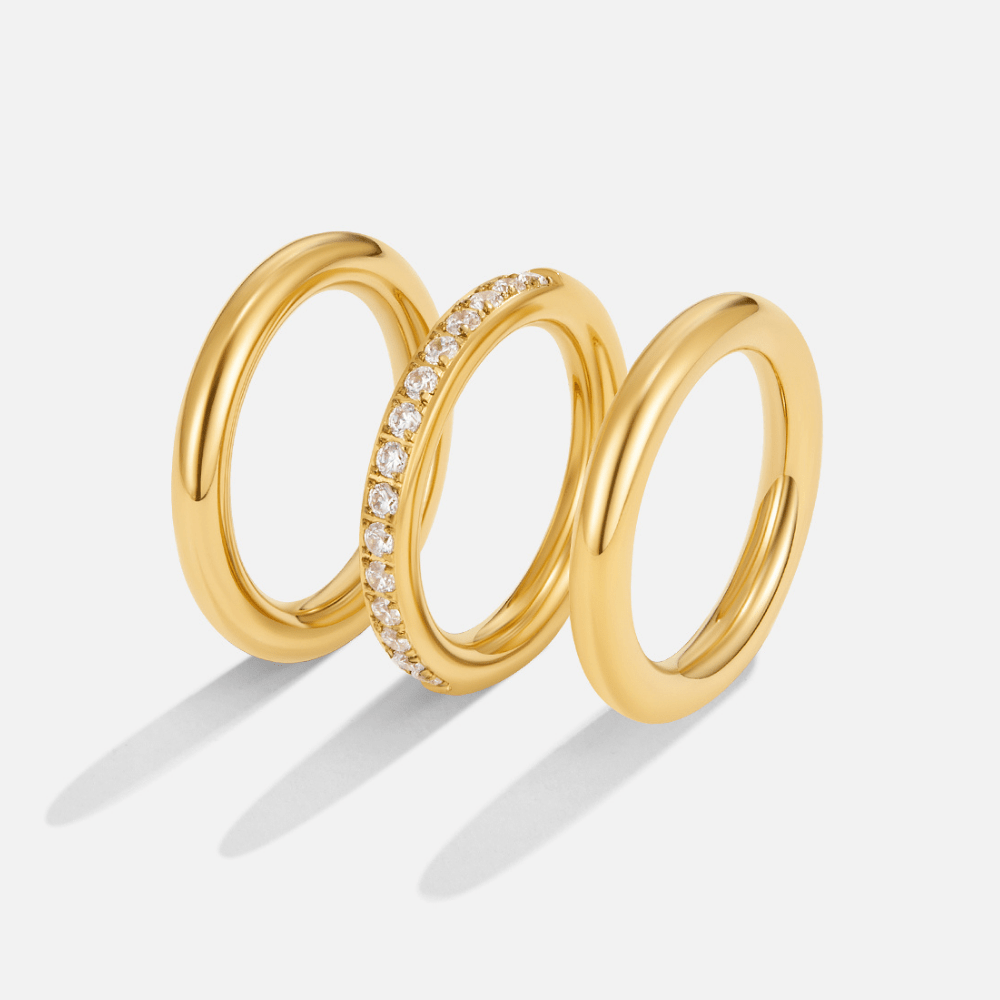Terza Crystal Ring Set