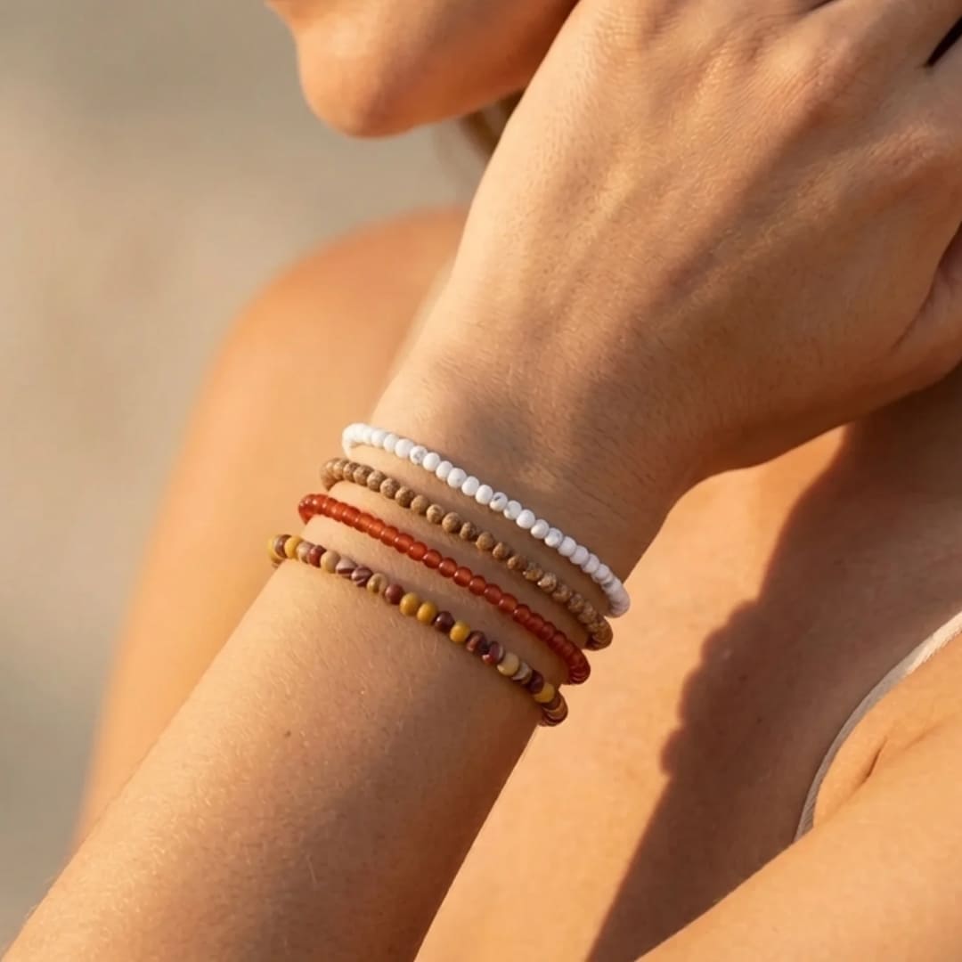Fine 4 mm Stone Bead Bracelet
