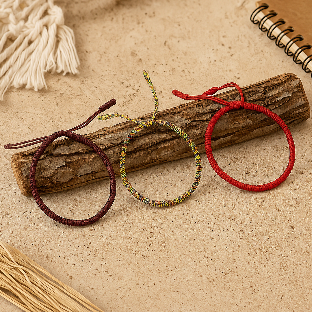 "Lucky Charm" Tibetan Style Bracelet Trio