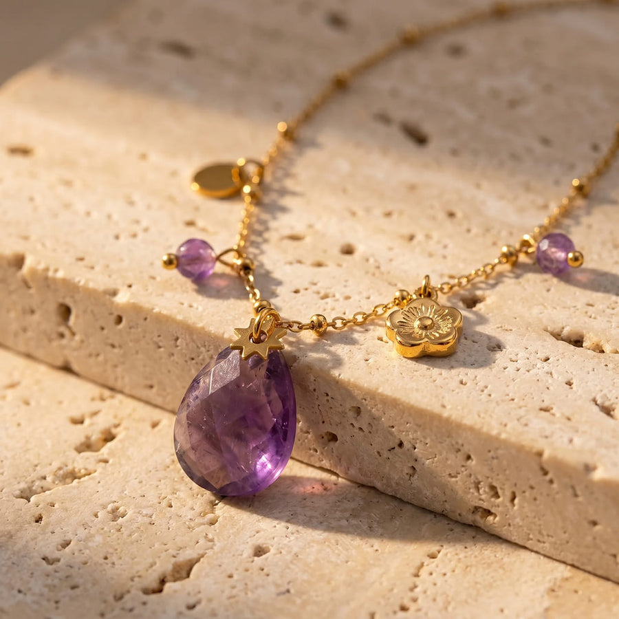 "Ombeline" Necklace in Amethyst