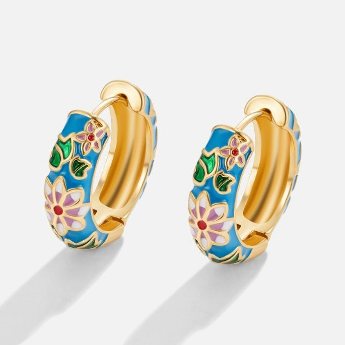 Floriana Flower Hoops