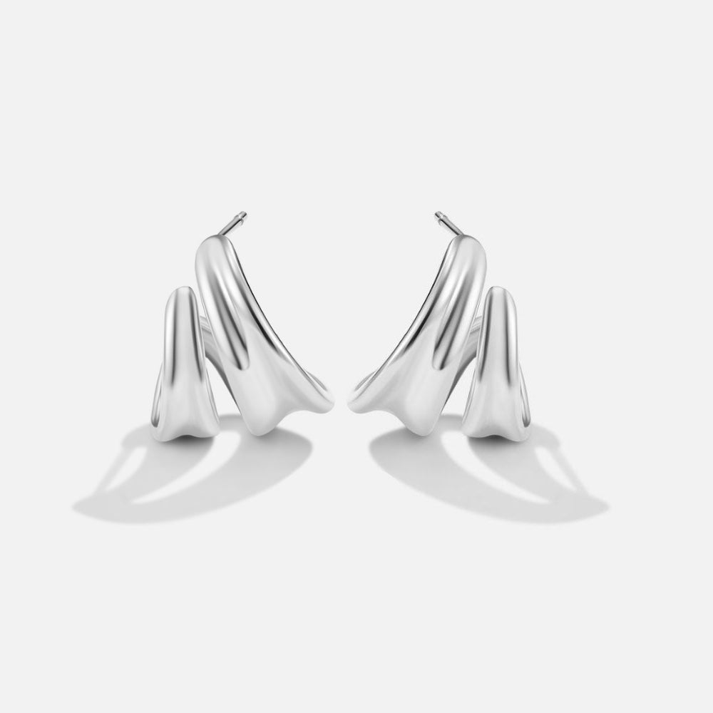 Ernesta Ridged Hoops