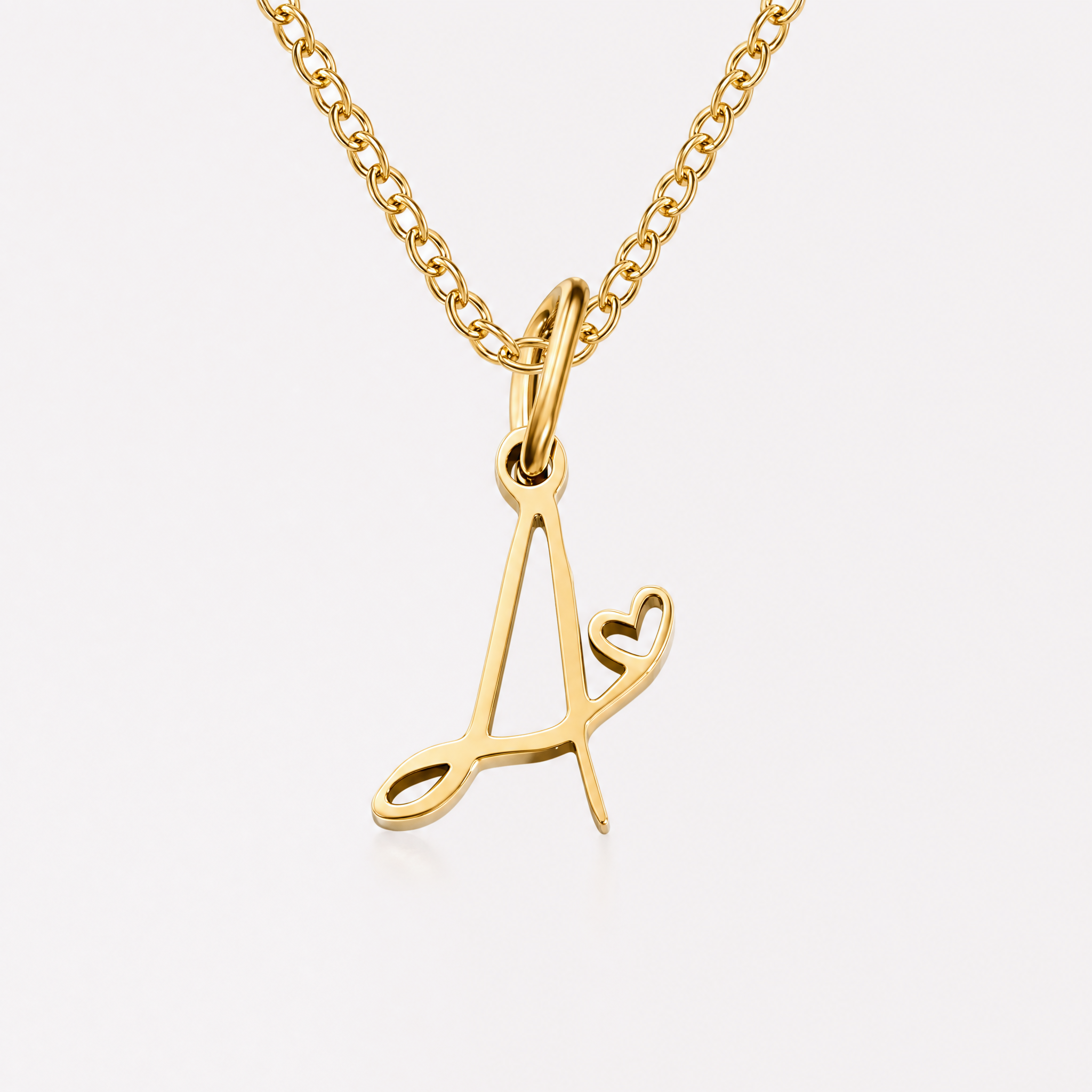 Carina Heart Initial Necklace