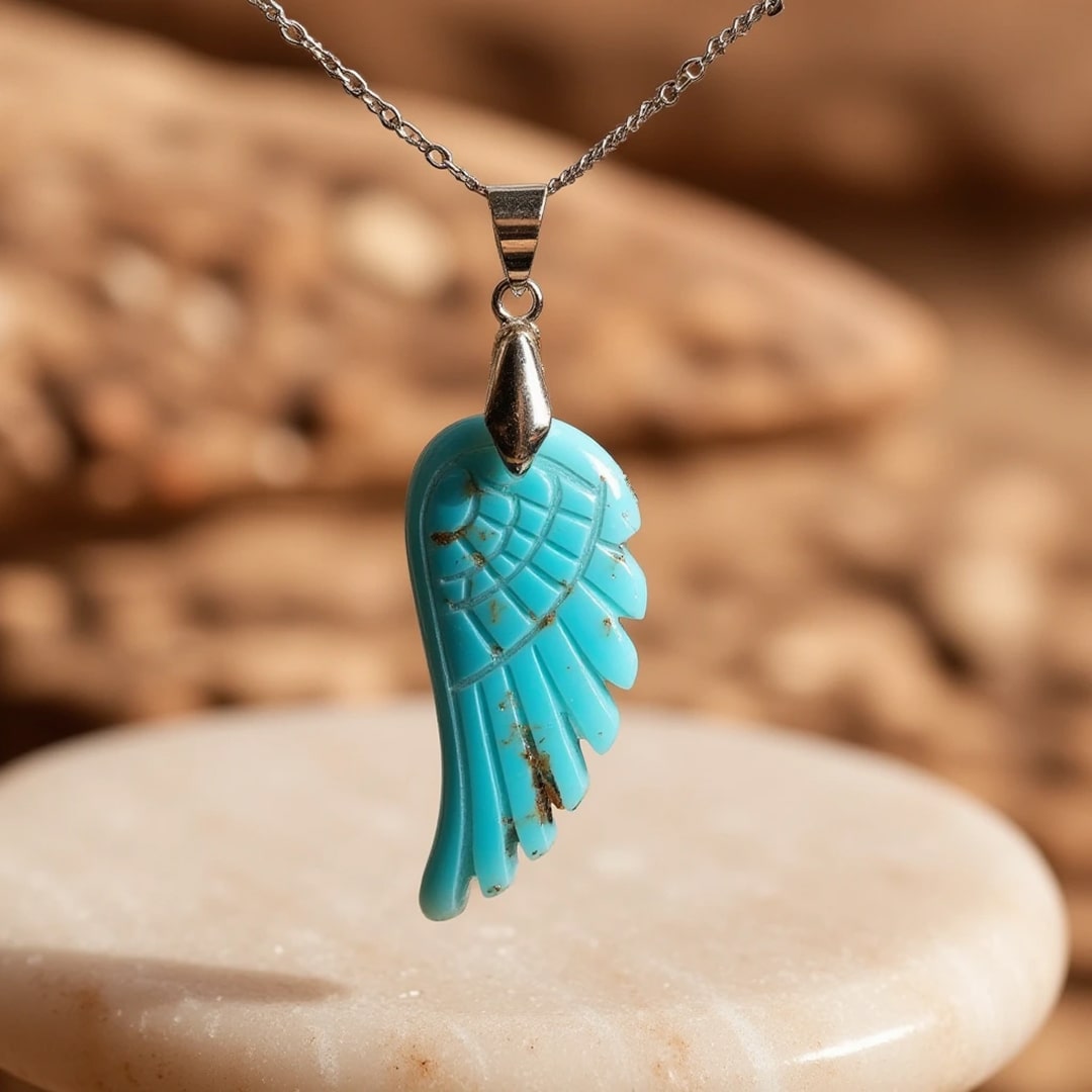 "Light Wing" Pendant in Natural Stone