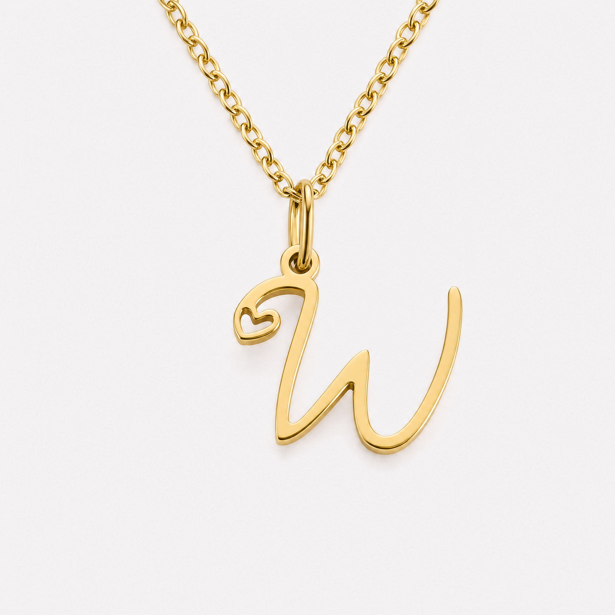 Carina Heart Initial Necklace