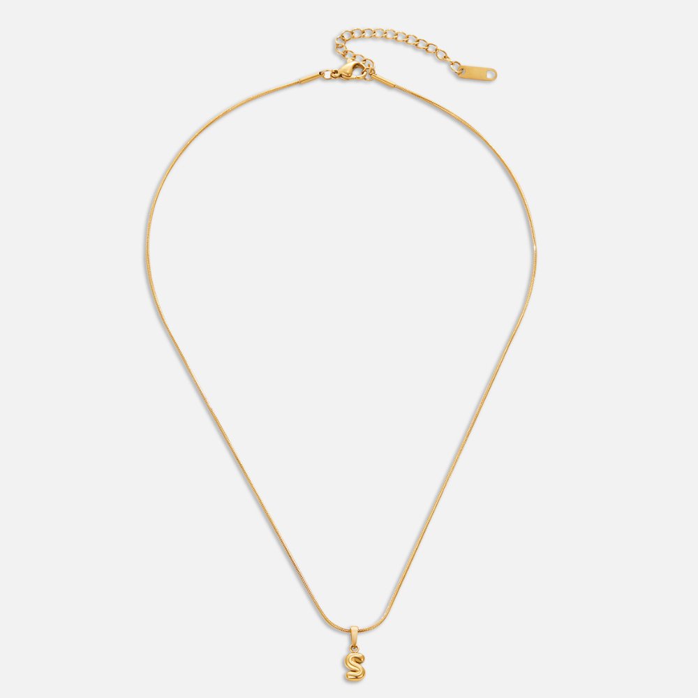 Bettina Bubble Initial Necklace