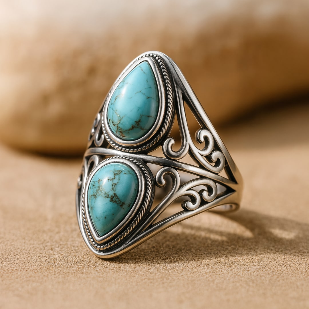 "Protective Echo" Ring in Turquoise