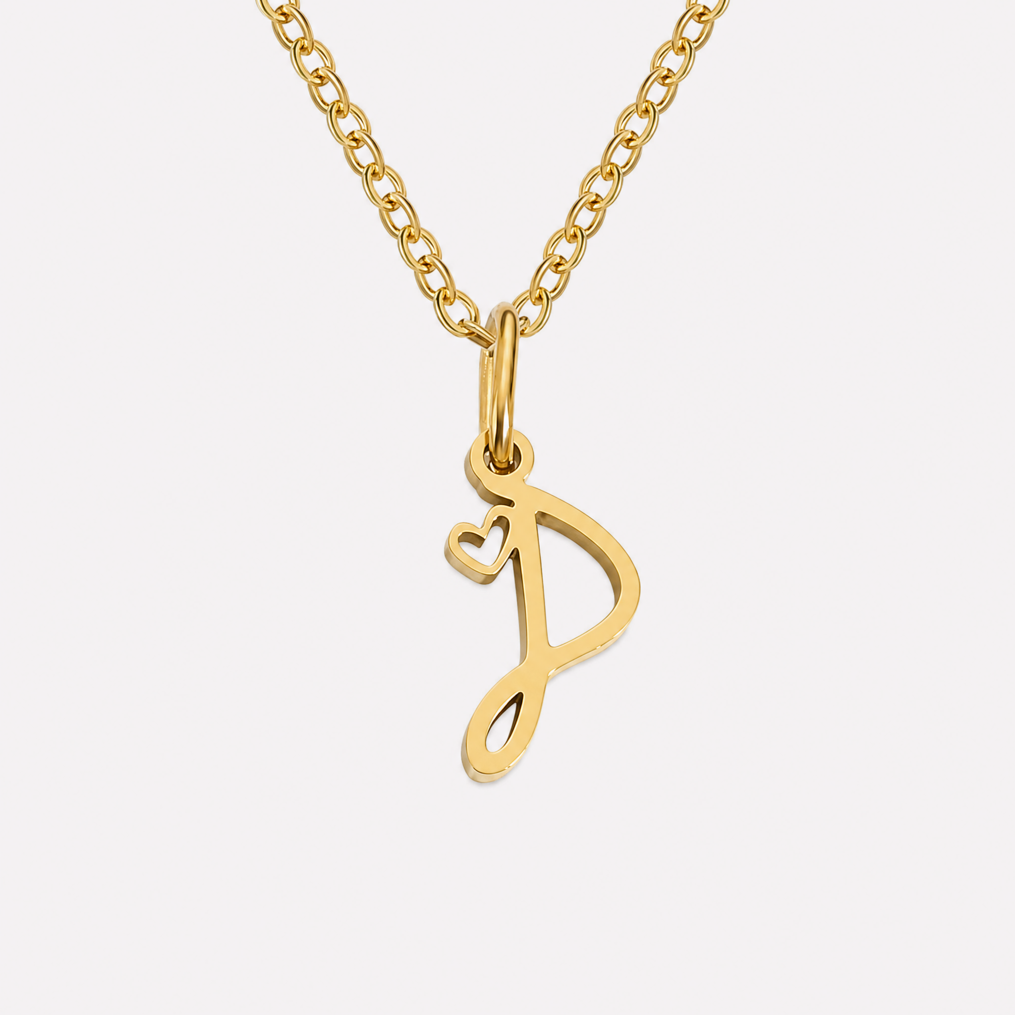 Carina Heart Initial Necklace