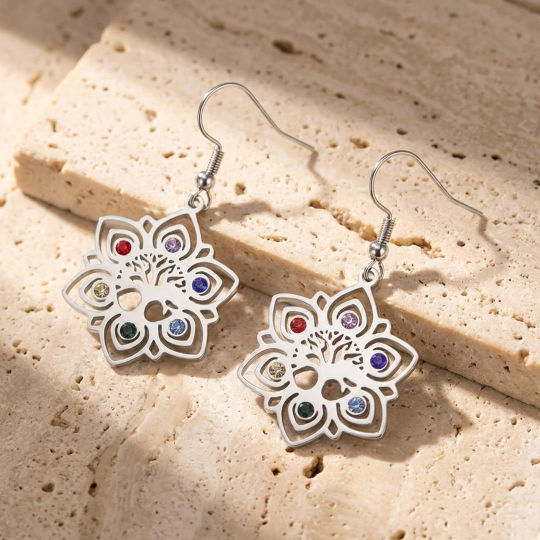 "Timeless Radiance" Tree of Life Earrings