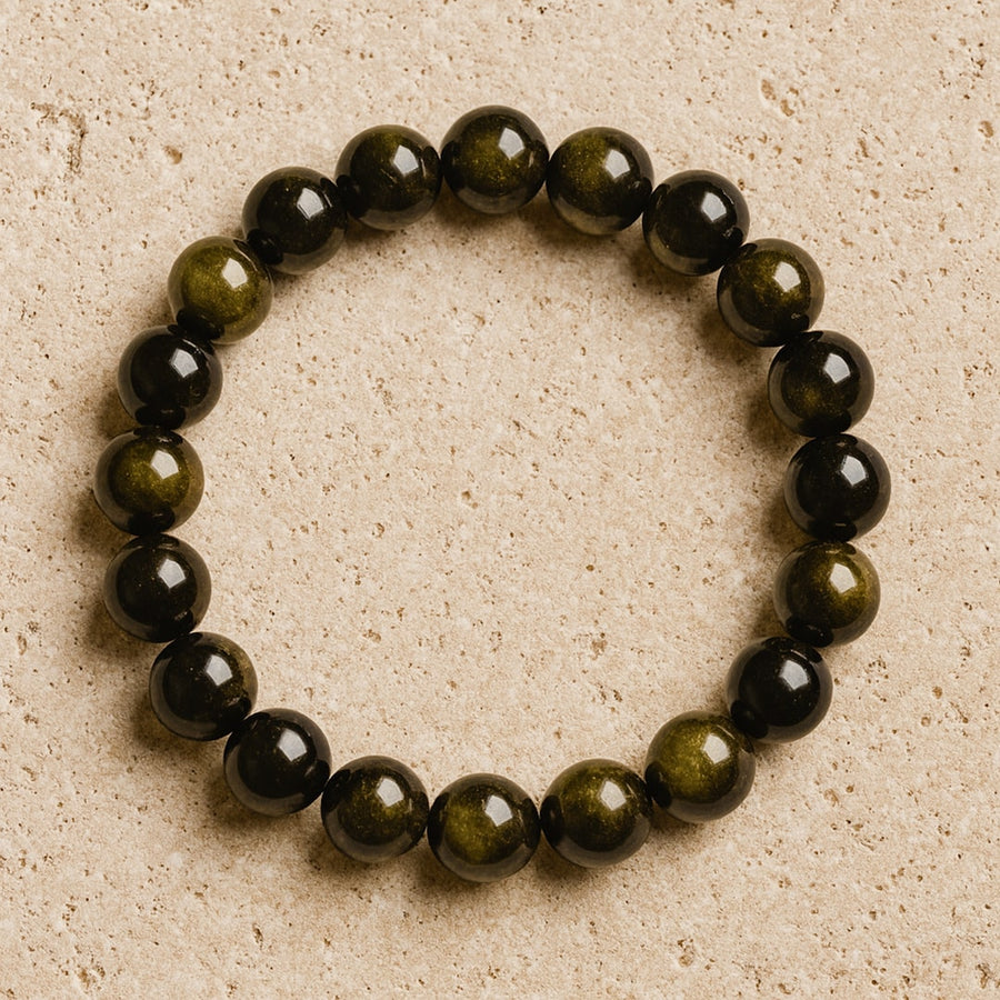 "Halo of Light" Bracelet in Golden Obsidian