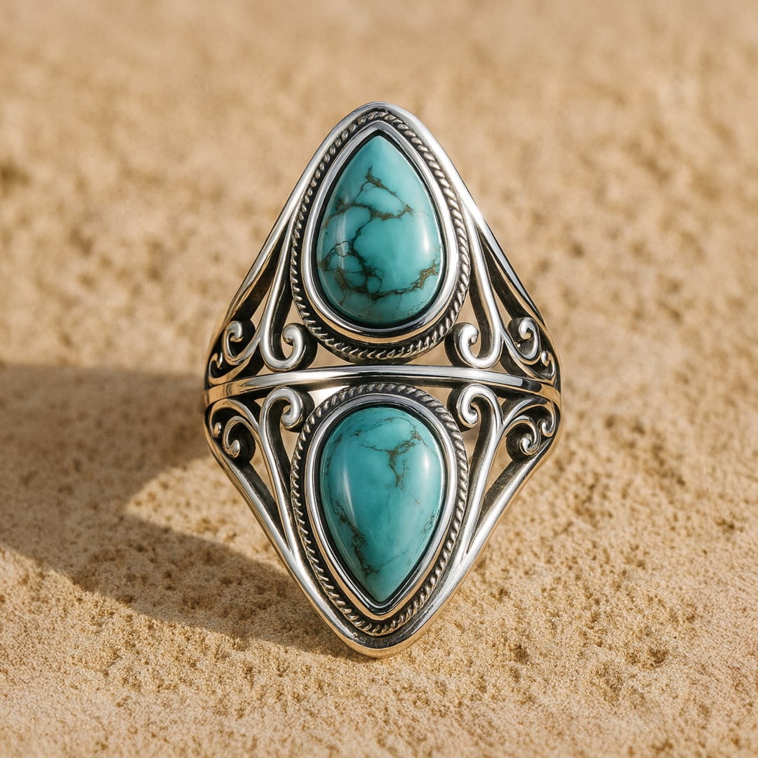 "Protective Echo" Ring in Turquoise