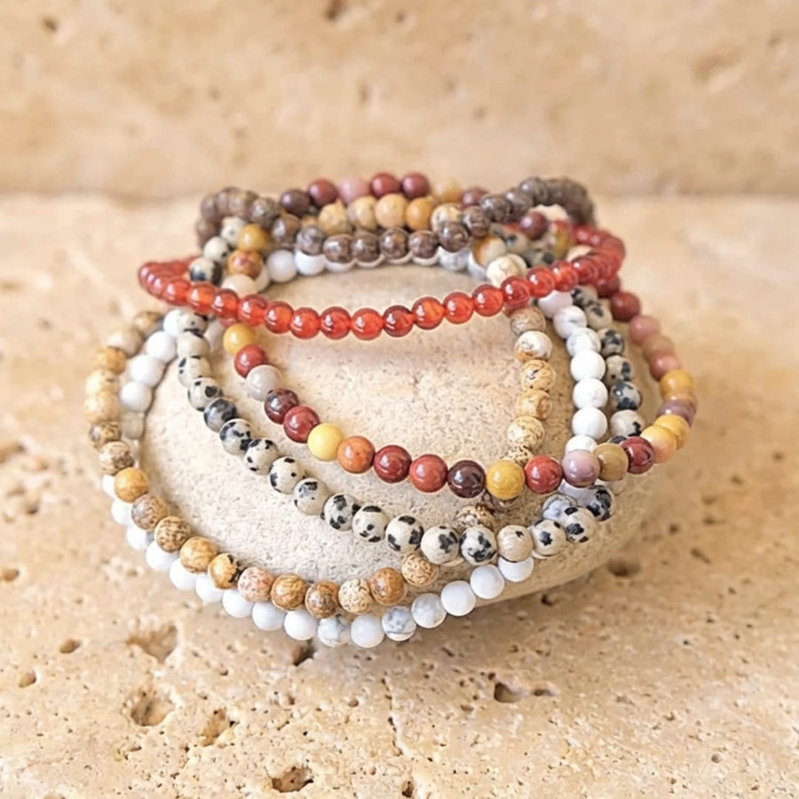 Fine 4 mm Stone Bead Bracelet