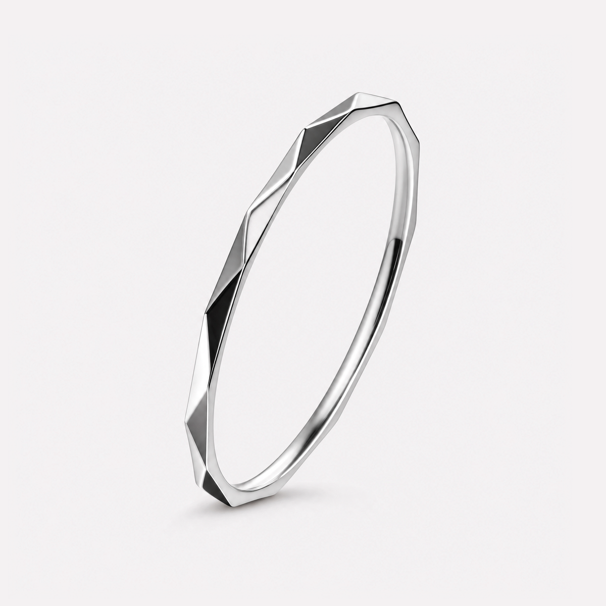 Sveva Faceted Stacking Ring