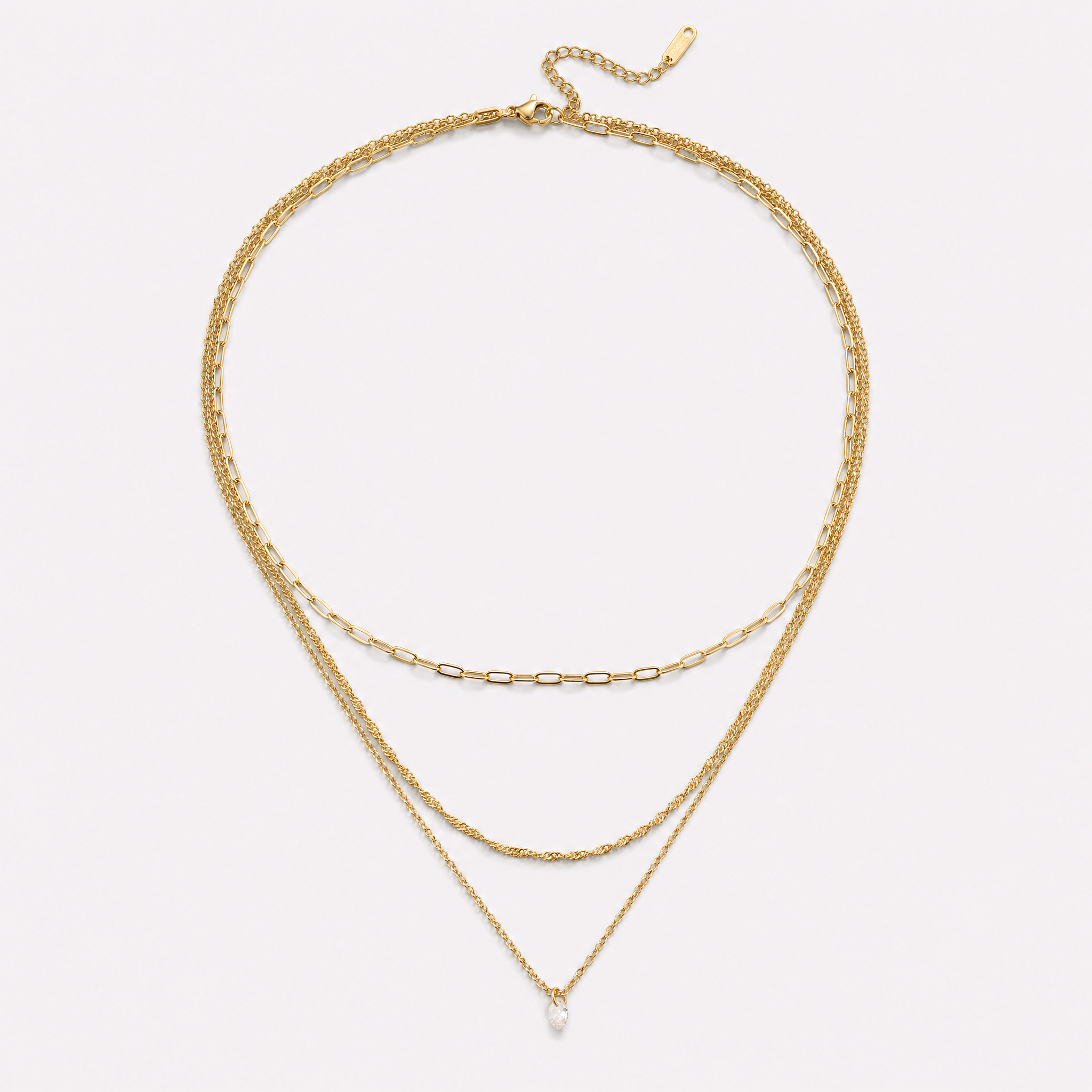 Romana Triple Chain Necklace