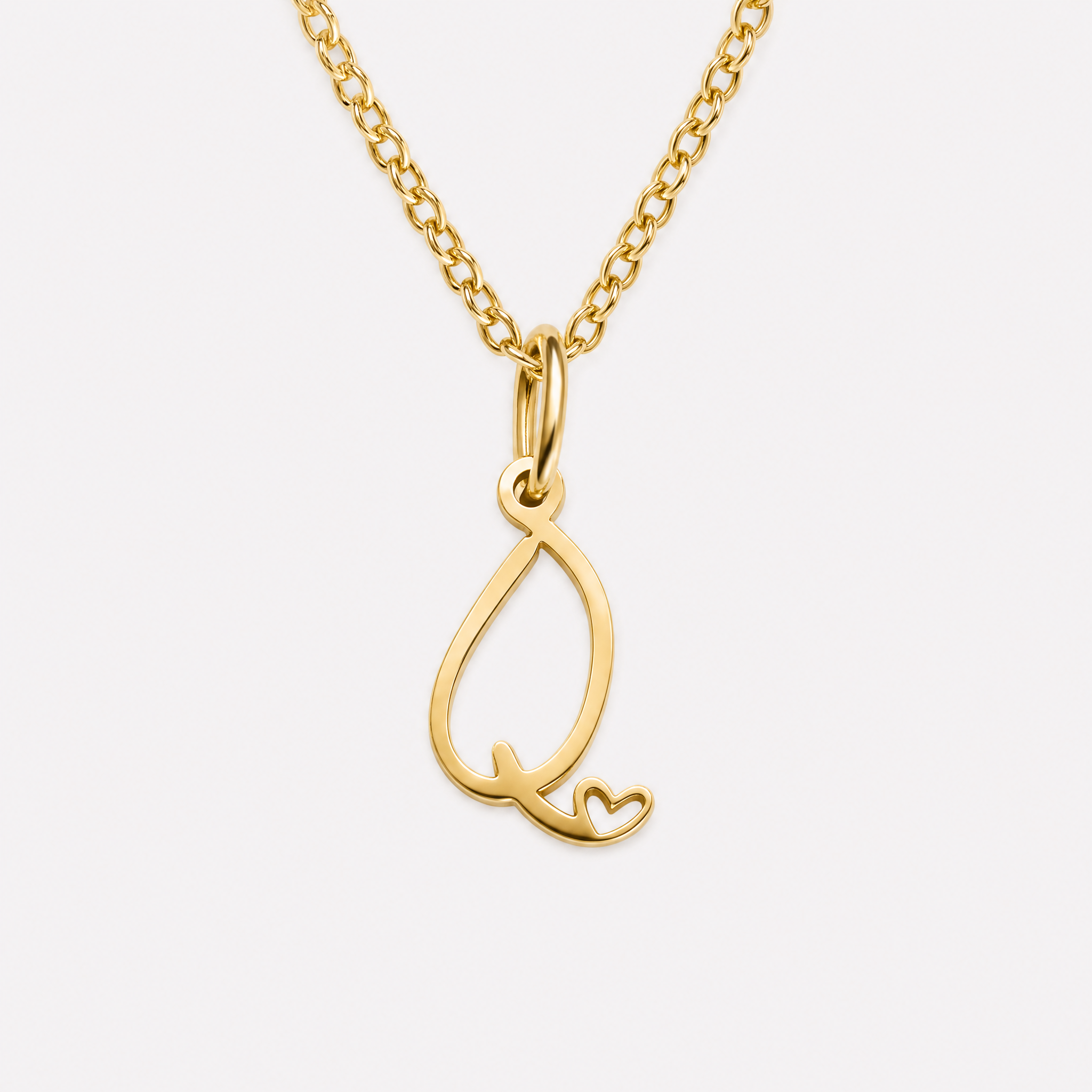 Carina Heart Initial Necklace