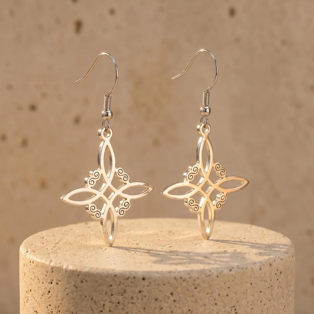"Shield" Earrings in Protection Knot