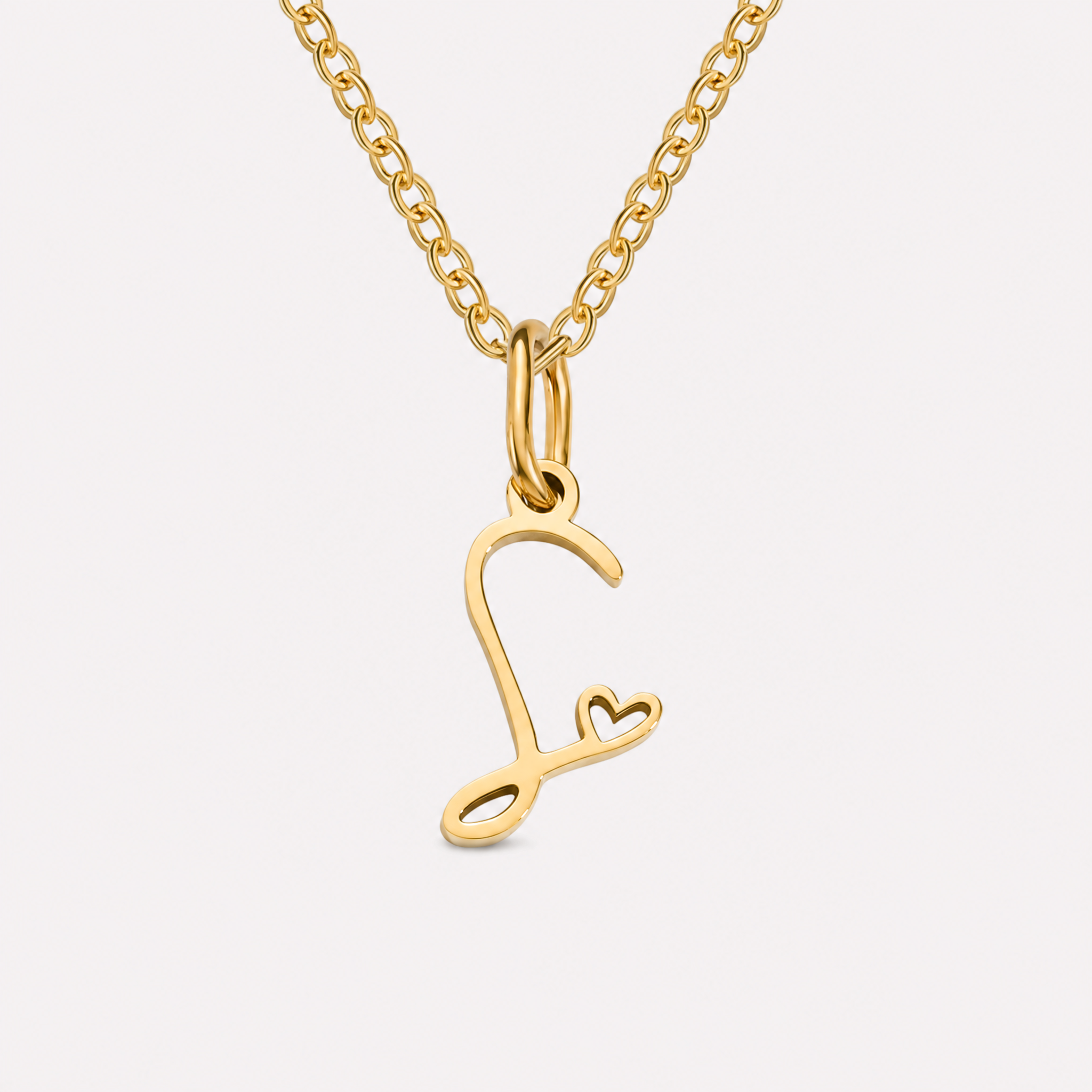Carina Heart Initial Necklace