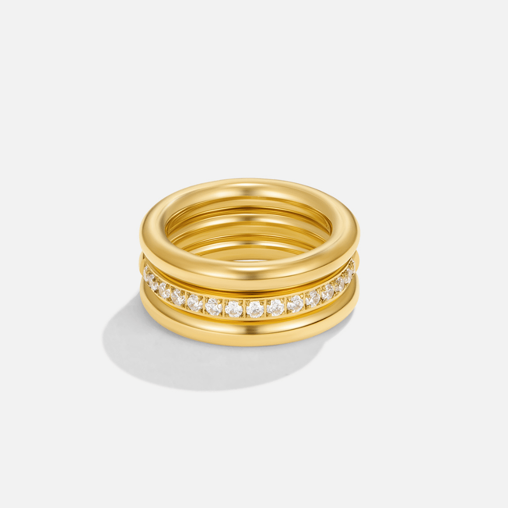 Terza Crystal Ring Set