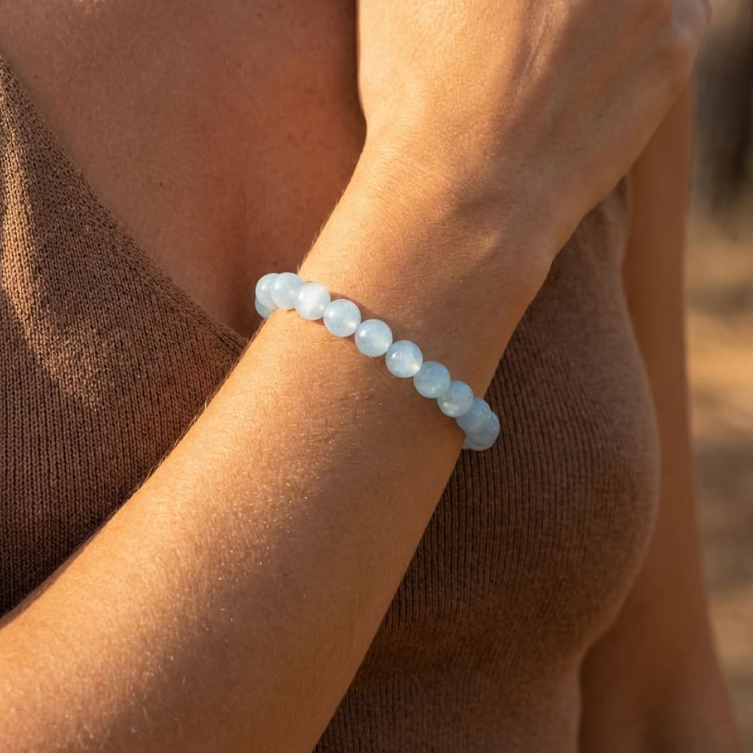 "Happiness" Bracelet in Aquamarine