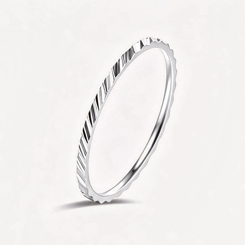 Rosalia Ribbed Stacking Ring