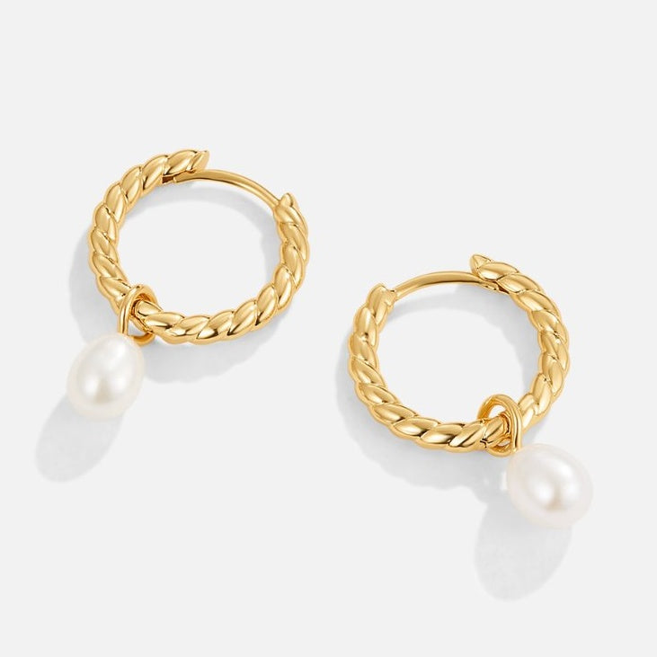 Marilena Pearl Twist Hoops