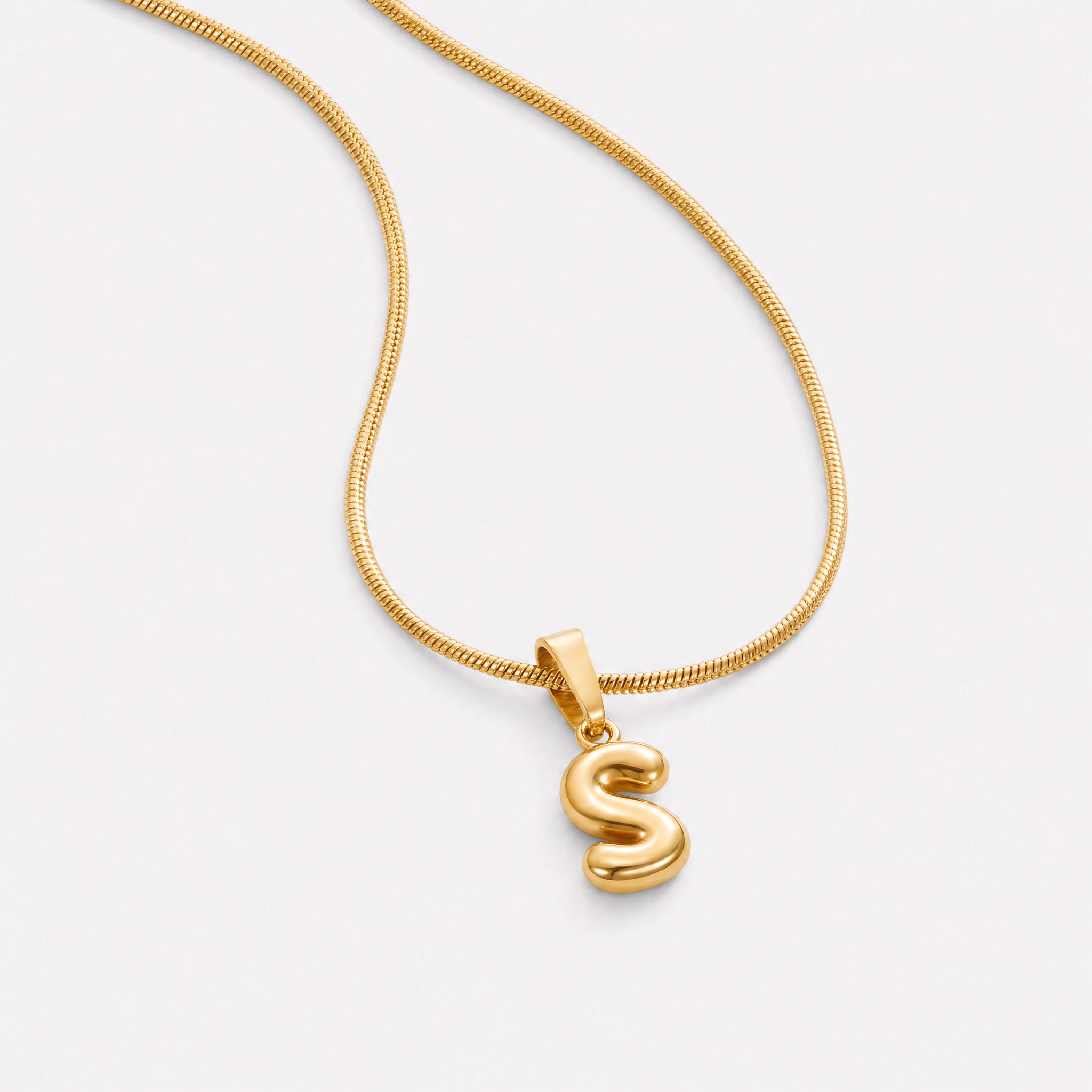 Bettina Bubble Initial Necklace