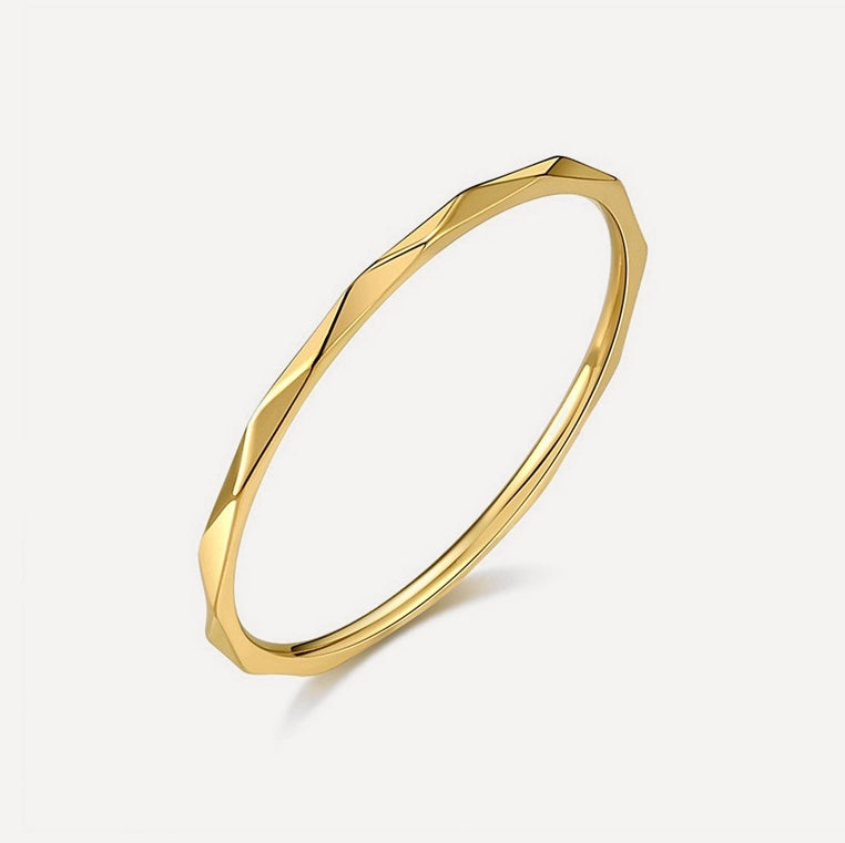 Sveva Faceted Stacking Ring
