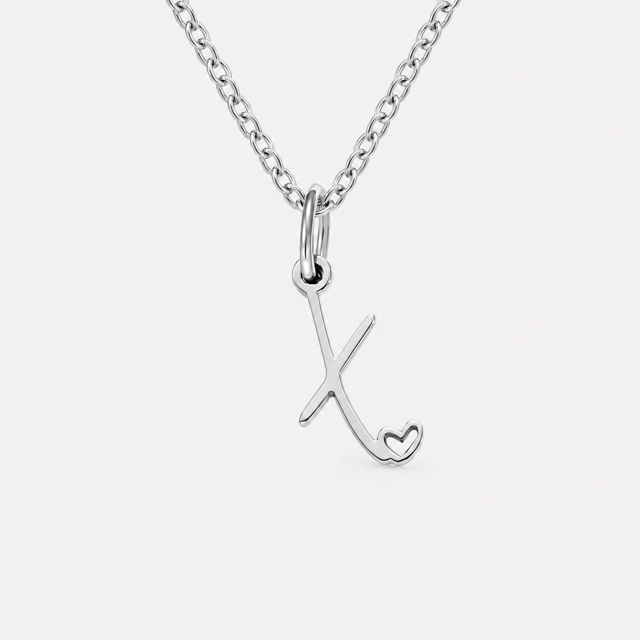 Carina Heart Initial Necklace