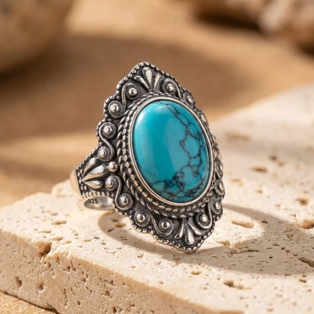 "Sky & Water" Ring in Turquoise