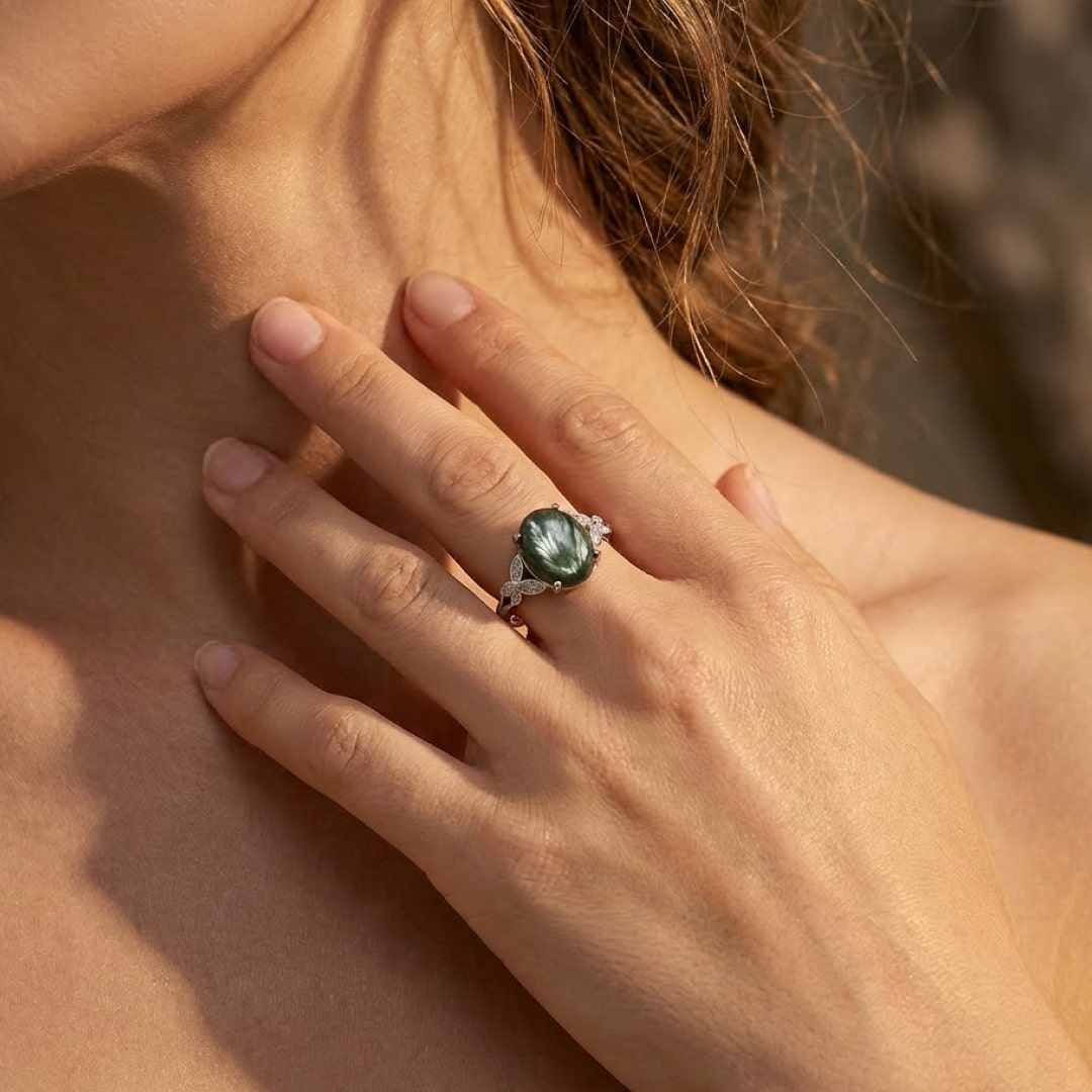 "Reconnection" Adjustable Ring in Seraphinite