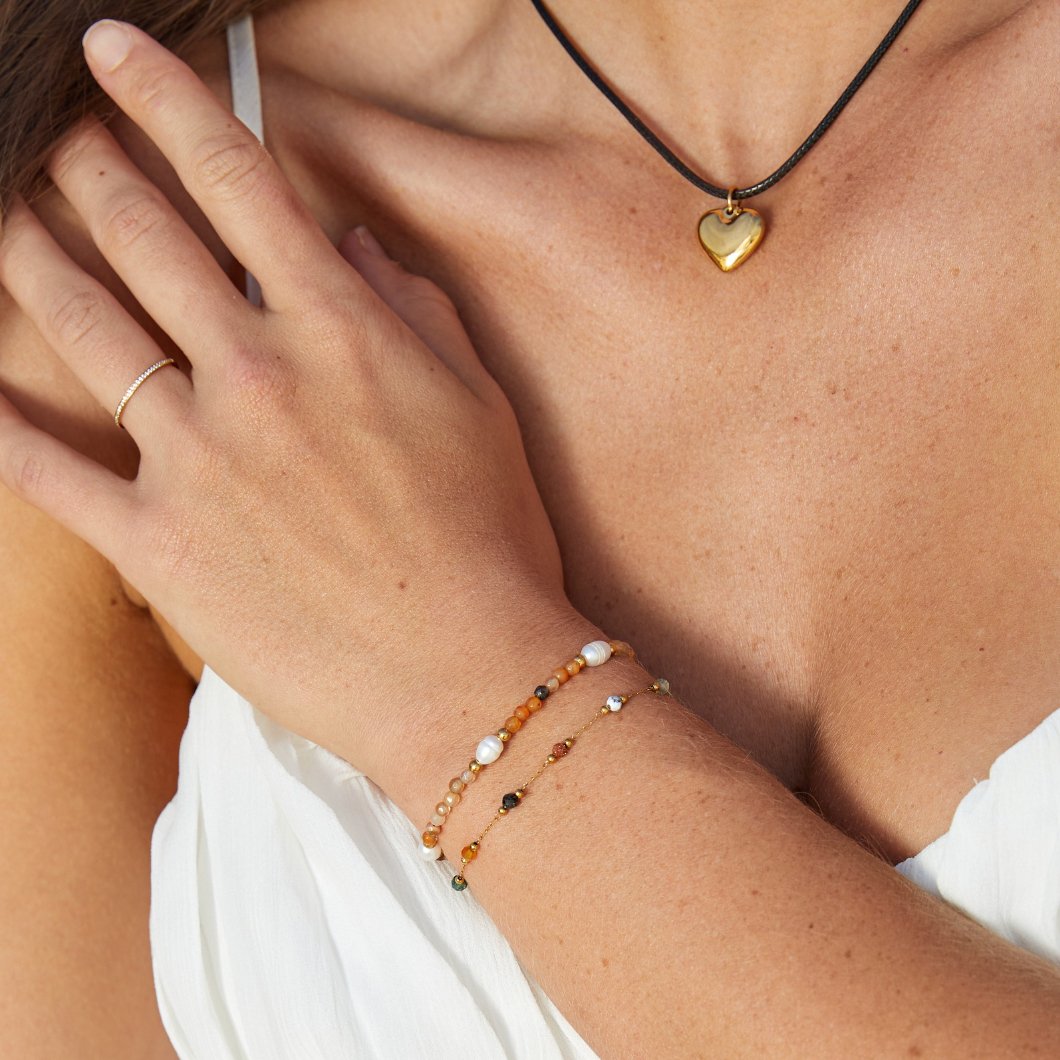 Agata Bead Bracelet