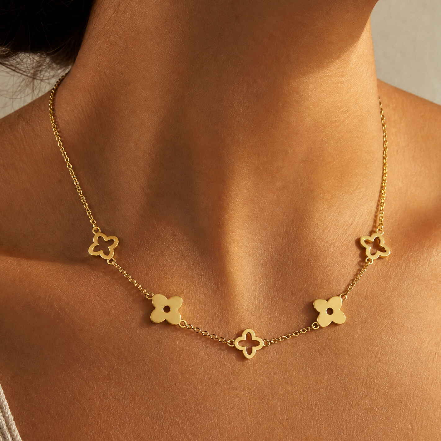 Santina Clover Chain Necklace