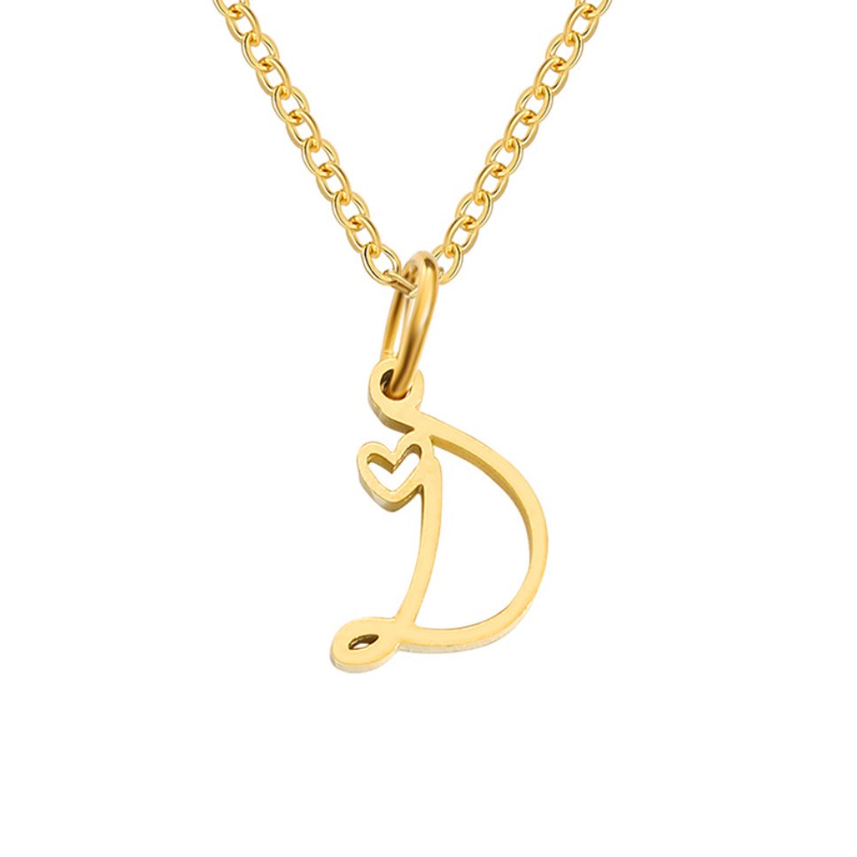 Carina Heart Initial Necklace