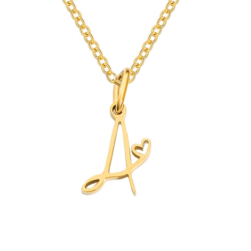 Carina Heart Initial Necklace