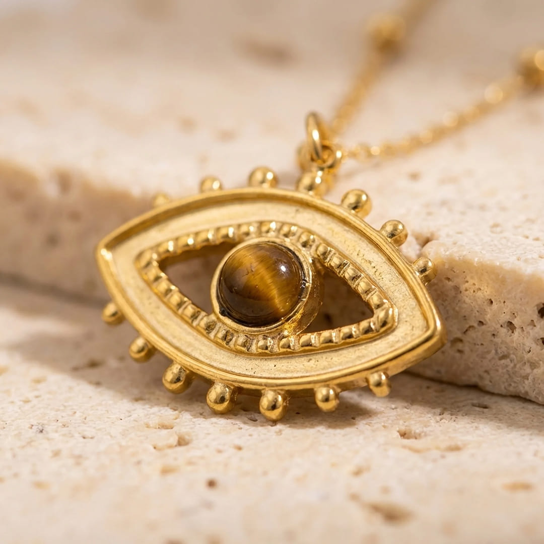 "Golden Gaze" Necklace in Tiger's Eye