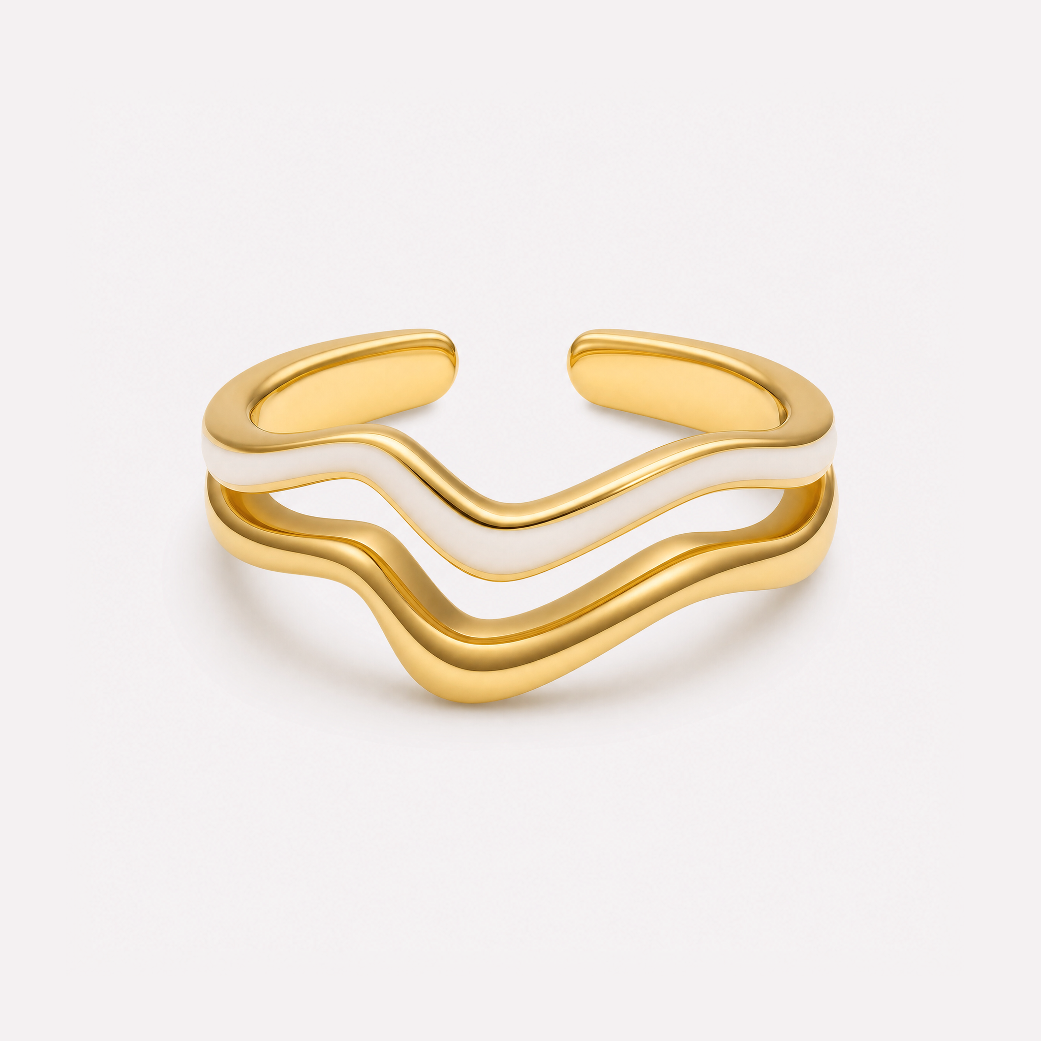 Delfina Double Wave Ring