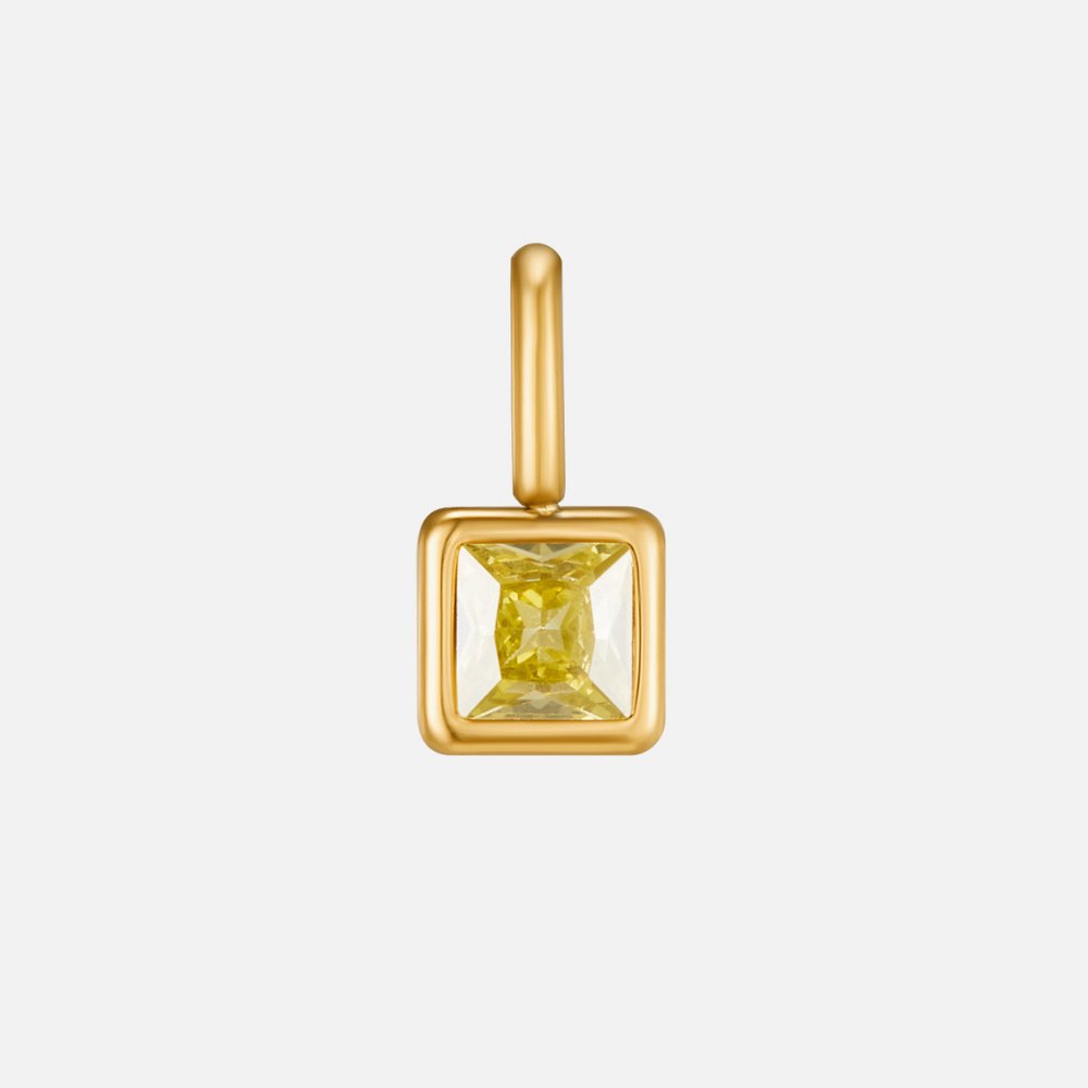 Benedetta Square Birthstone Necklace