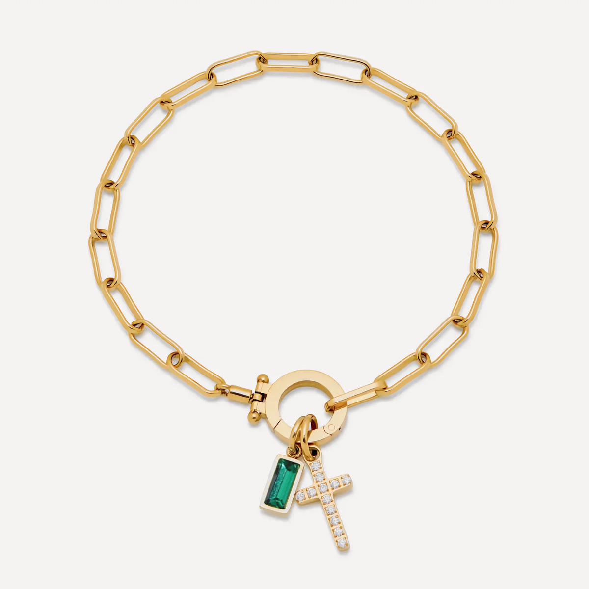 Grazia Birthstone Cross Bracelet — May
