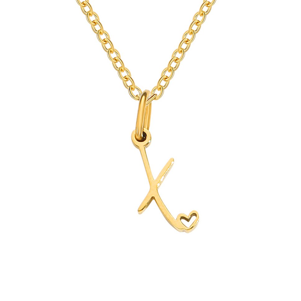 Carina Heart Initial Necklace